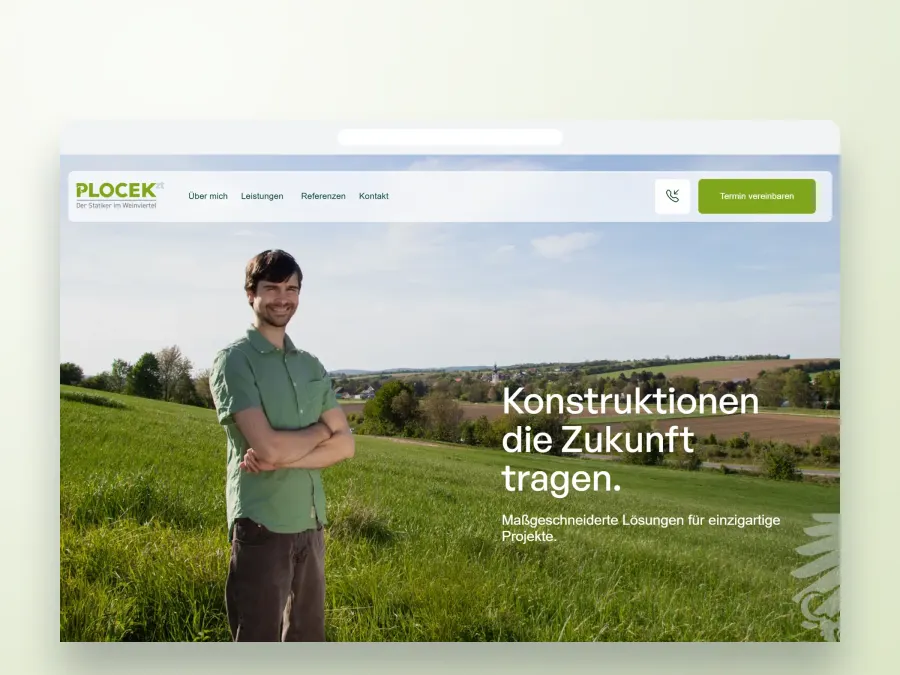 Website von Plocek Statik