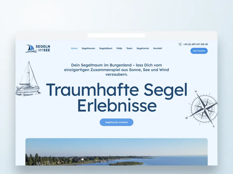 Website von Segeln am See
