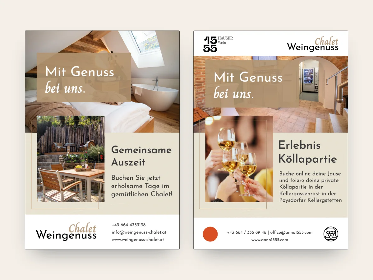 Weingenuss Chalet · Plakate