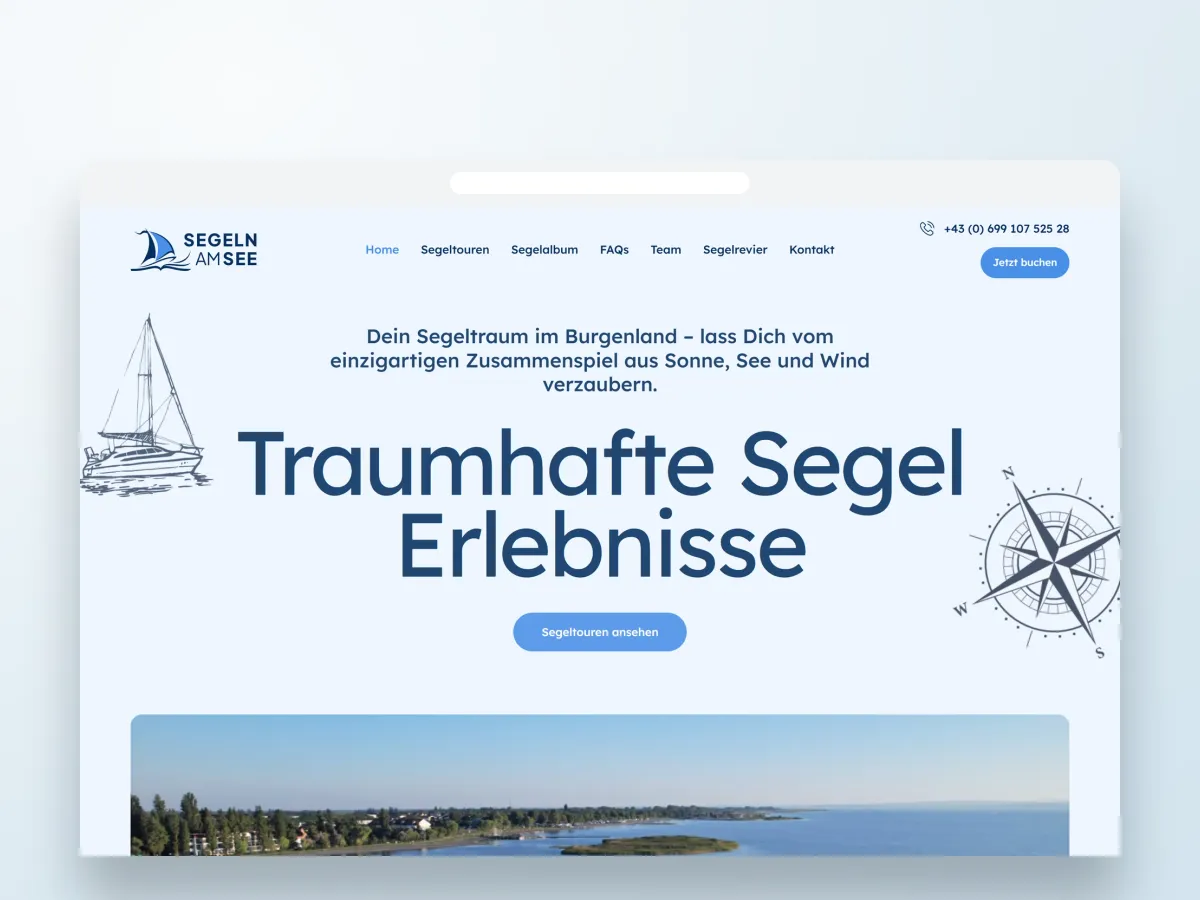 Website von Segeln am See